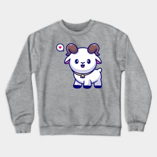 Cute Goat Cartoon Crewneck Sweatshirt